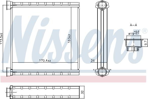 Nissens 707278 - Scambiatore calore, Riscaldamento abitacolo www.autoricambi360.it