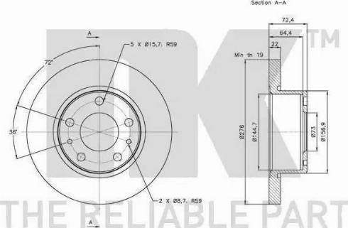NK 533629 - Molla autotelaio www.autoricambi360.it