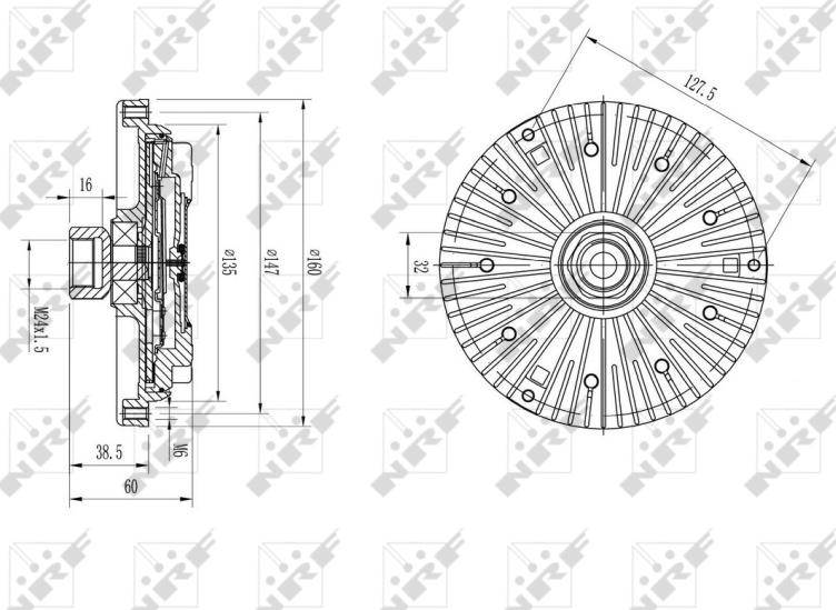 NRF 49589 - Giunto di collegamento, Ventilatore radiatore www.autoricambi360.it