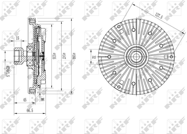 NRF 49582 - Giunto di collegamento, Ventilatore radiatore www.autoricambi360.it