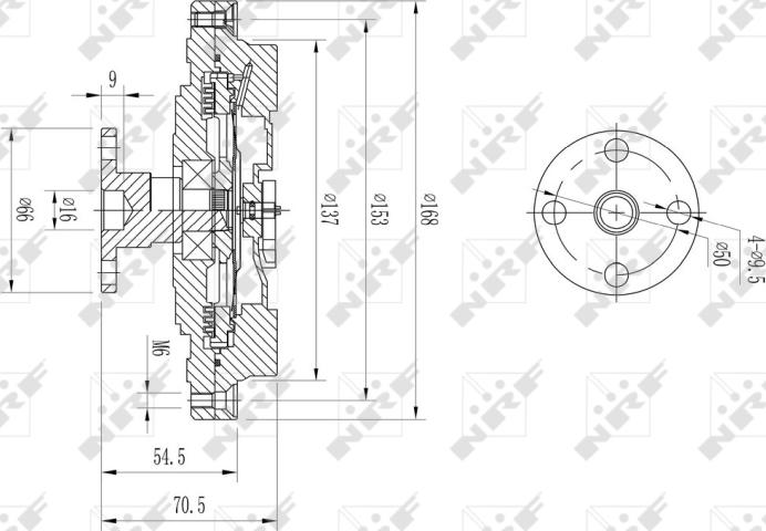 NRF 49630 - Giunto di collegamento, Ventilatore radiatore www.autoricambi360.it