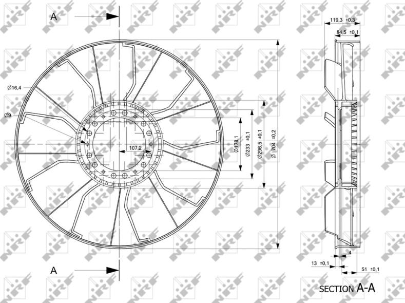 NRF 49843 - Girante, Raffreddamento motore www.autoricambi360.it