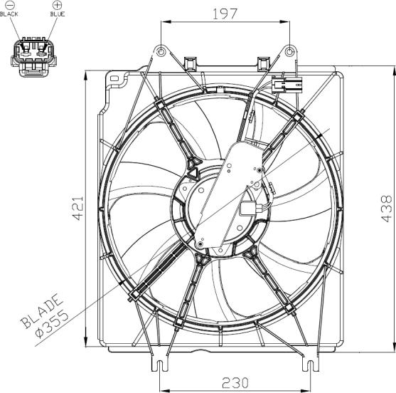 NRF 47934 - Ventola, Raffreddamento motore www.autoricambi360.it
