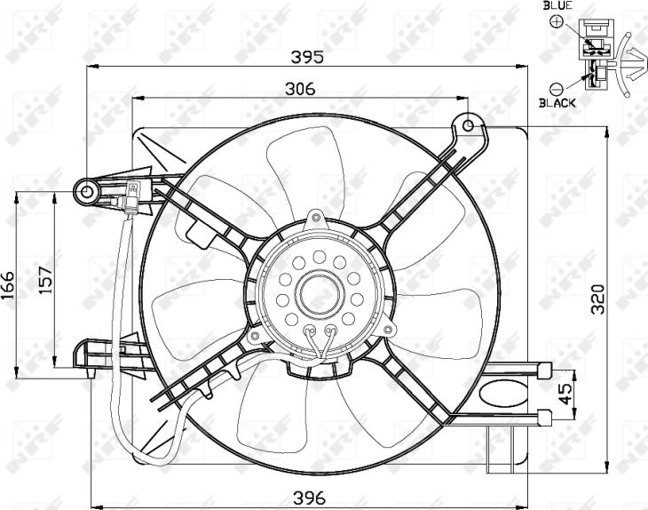 NRF  47486 - Ventola, Raffreddamento motore www.autoricambi360.it