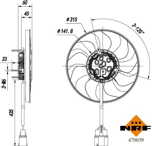 NRF 470039 - Ventola, Raffreddamento motore www.autoricambi360.it