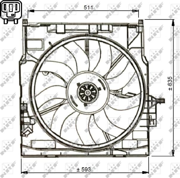 NRF 47734 - Ventola, Raffreddamento motore www.autoricambi360.it