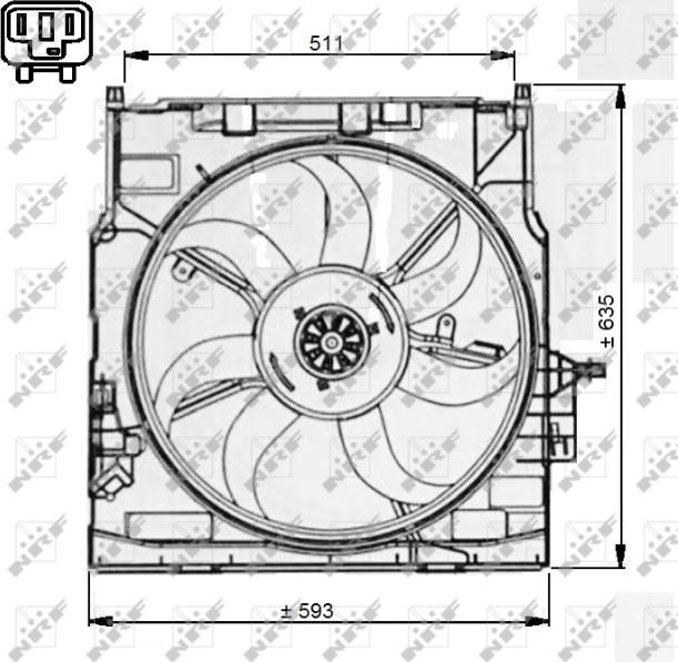 NRF 47733 - Ventola, Raffreddamento motore www.autoricambi360.it
