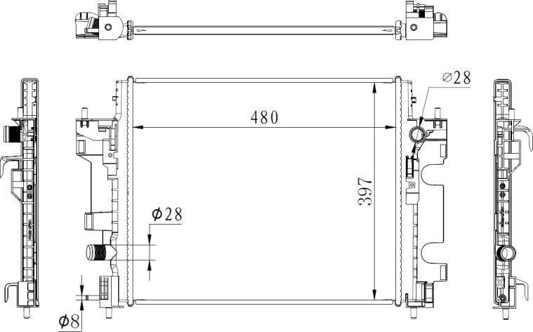 NRF 59274 - Radiatore, Raffreddamento motore www.autoricambi360.it