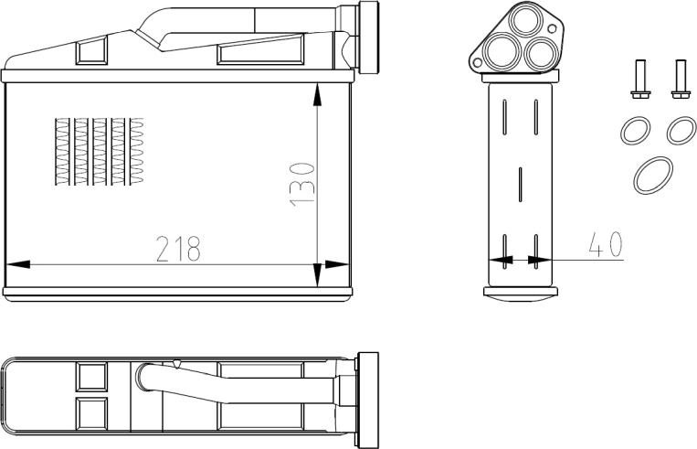 NRF 54409 - Scambiatore calore, Riscaldamento abitacolo www.autoricambi360.it