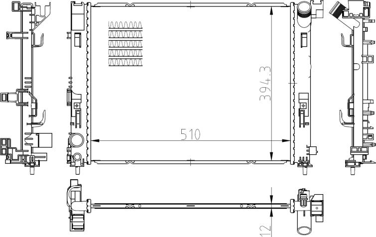 NRF 550038 - Radiatore, Raffreddamento motore www.autoricambi360.it