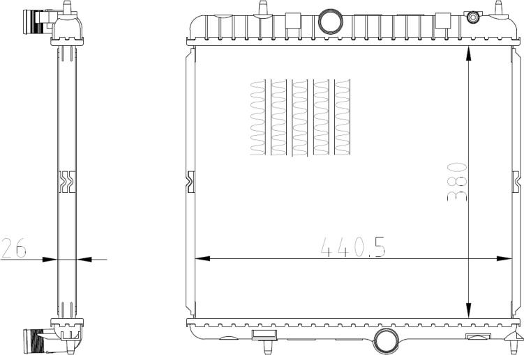 NRF 550021 - Radiatore, Raffreddamento motore www.autoricambi360.it