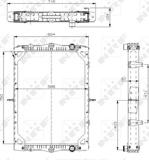 NRF 519745 - Radiatore, Raffreddamento motore www.autoricambi360.it