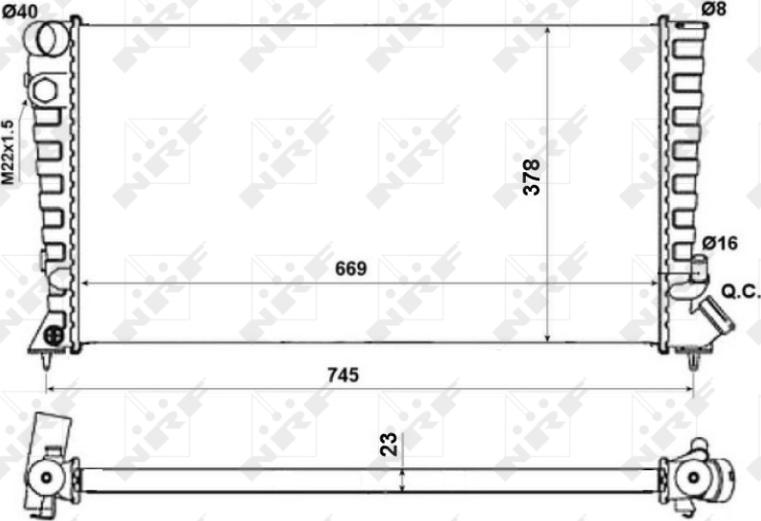 NRF 58189A - Radiatore, Raffreddamento motore www.autoricambi360.it