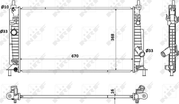 NRF 53905 - Radiatore, Raffreddamento motore www.autoricambi360.it