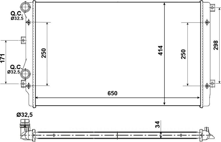 NRF 53406A - Radiatore, Raffreddamento motore www.autoricambi360.it