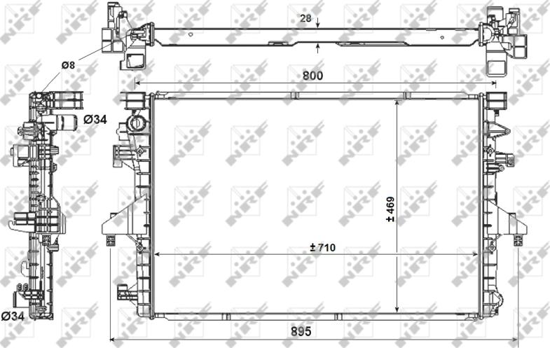 NRF 53154 - Radiatore, Raffreddamento motore www.autoricambi360.it