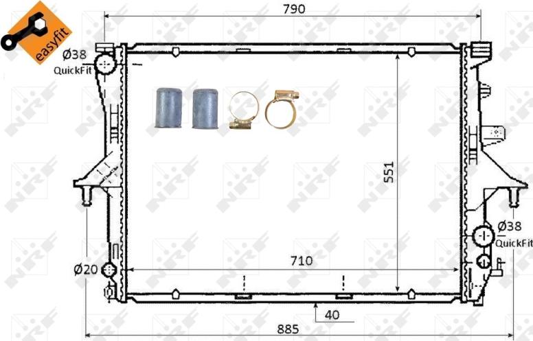 NRF 53864 - Radiatore, Raffreddamento motore www.autoricambi360.it