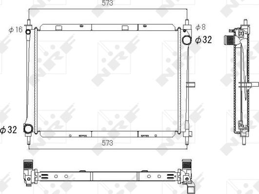 NRF 53758 - Radiatore, Raffreddamento motore www.autoricambi360.it