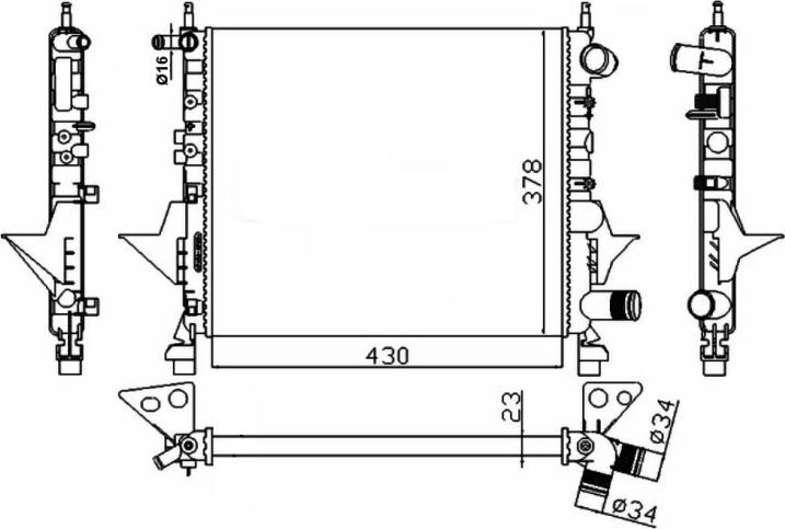 NRF 529513 - Radiatore, Raffreddamento motore www.autoricambi360.it