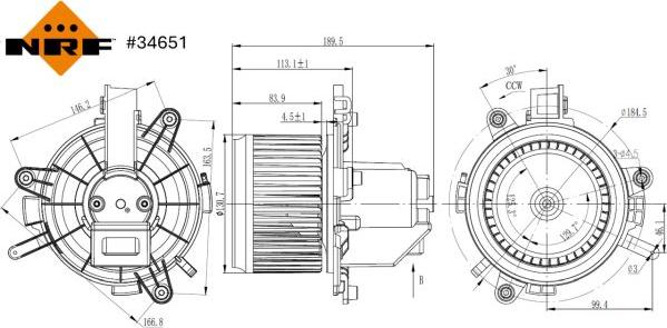 NRF 34651 - Ventilatore abitacolo www.autoricambi360.it