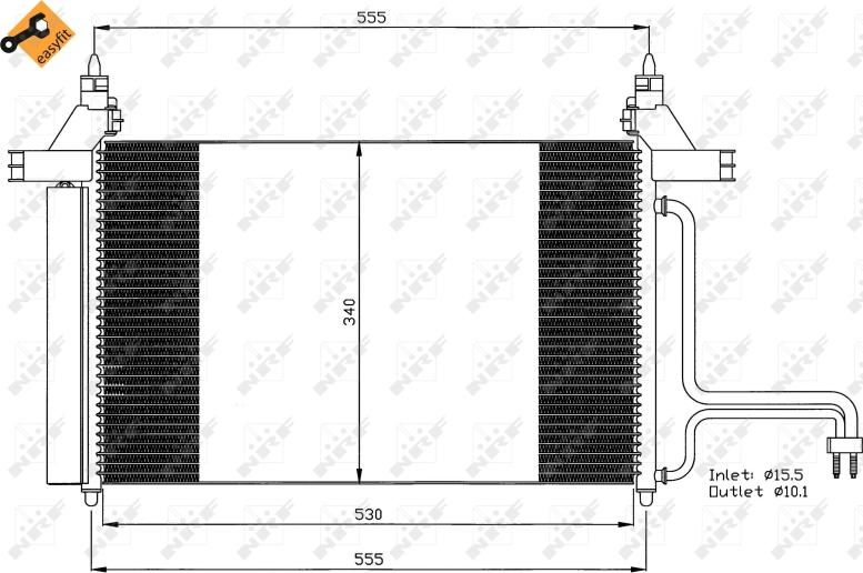 NRF 35495 - Condensatore, Climatizzatore www.autoricambi360.it