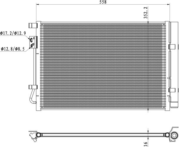 NRF 350492 - Condensatore, Climatizzatore www.autoricambi360.it