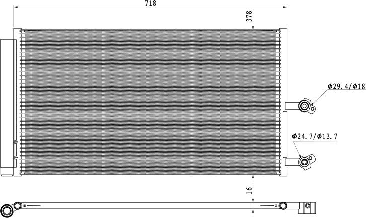 NRF 350450 - Condensatore, Climatizzatore www.autoricambi360.it