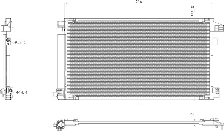NRF 350500 - Condensatore, Climatizzatore www.autoricambi360.it