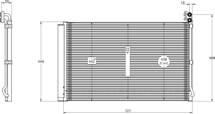 NRF 350608 - Condensatore, Climatizzatore www.autoricambi360.it