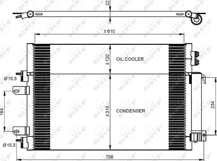 NRF 350086 - Condensatore, Climatizzatore www.autoricambi360.it