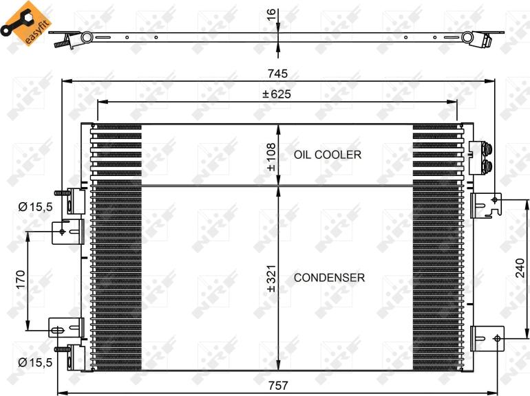 NRF 350031 - Condensatore, Climatizzatore www.autoricambi360.it