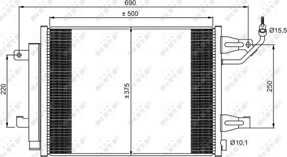 NRF 350073 - Condensatore, Climatizzatore www.autoricambi360.it