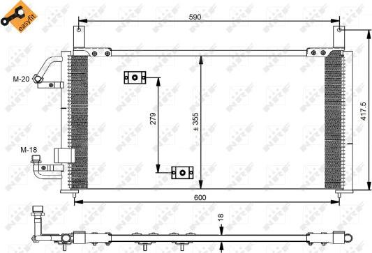 NRF 35197 - Condensatore, Climatizzatore www.autoricambi360.it