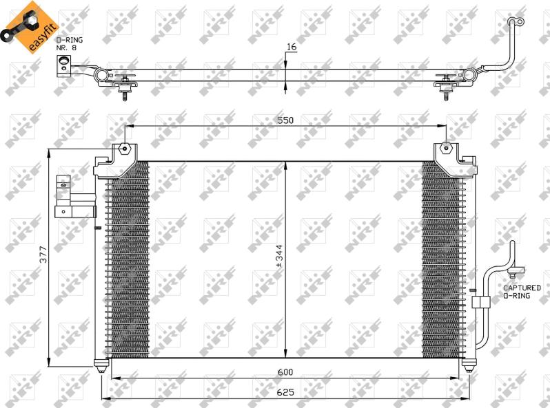 NRF 35356 - Condensatore, Climatizzatore www.autoricambi360.it