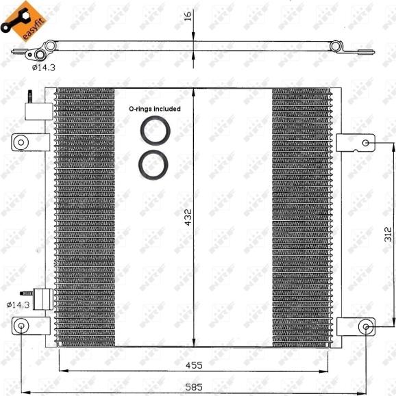 NRF 35364 - Condensatore, Climatizzatore www.autoricambi360.it