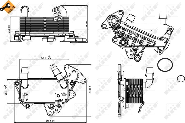NRF 31264 - Radiatore olio, Cambio automatico www.autoricambi360.it