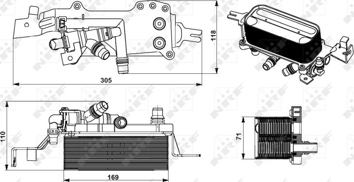 NRF 31749 - Radiatore olio, Cambio automatico www.autoricambi360.it