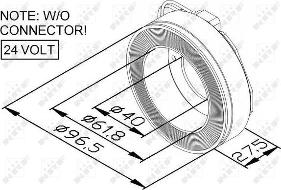NRF 38448 - Bobina, Compressore- Innesto elettromagnetico www.autoricambi360.it
