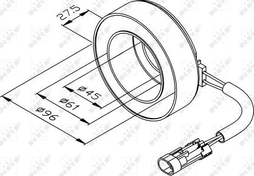 NRF 38470 - Bobina, Compressore- Innesto elettromagnetico www.autoricambi360.it