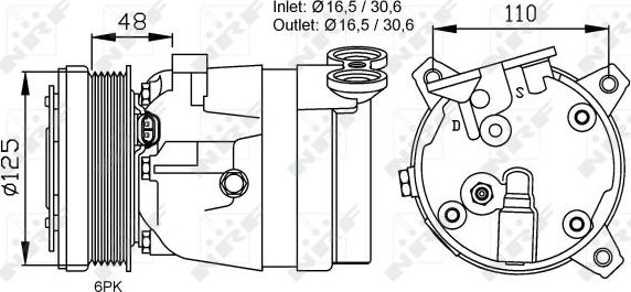 NRF 32022 - Compressore, Climatizzatore www.autoricambi360.it