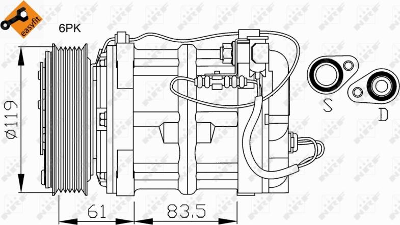 NRF 32108 - Compressore, Climatizzatore www.autoricambi360.it