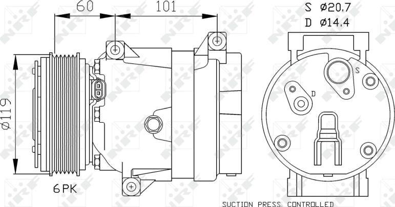 NRF 32102 - Compressore, Climatizzatore www.autoricambi360.it