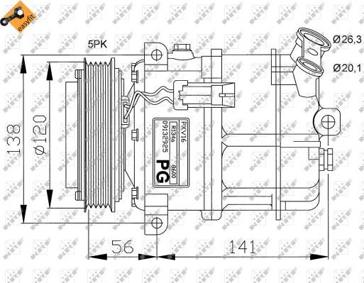 NRF 32117G - Compressore, Climatizzatore www.autoricambi360.it