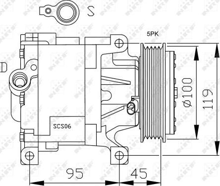 NRF 32183G - Compressore, Climatizzatore www.autoricambi360.it