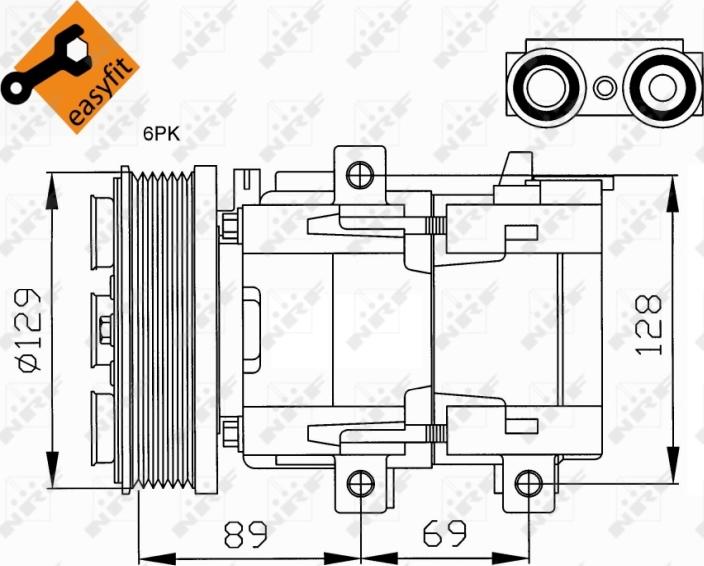 NRF 32212 - Compressore, Climatizzatore www.autoricambi360.it
