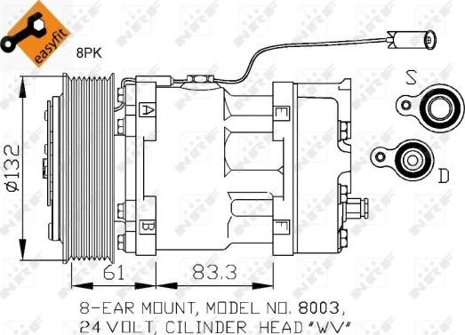 NRF 32753 - Compressore, Climatizzatore www.autoricambi360.it