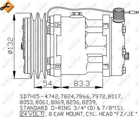 NRF 32769 - Compressore, Climatizzatore www.autoricambi360.it