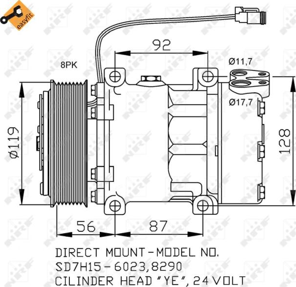 NRF 32703 - Compressore, Climatizzatore www.autoricambi360.it