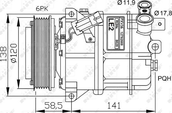 NRF 32774G - Compressore, Climatizzatore www.autoricambi360.it