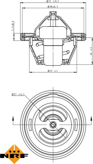 NRF 725154 - Termostato, Refrigerante www.autoricambi360.it